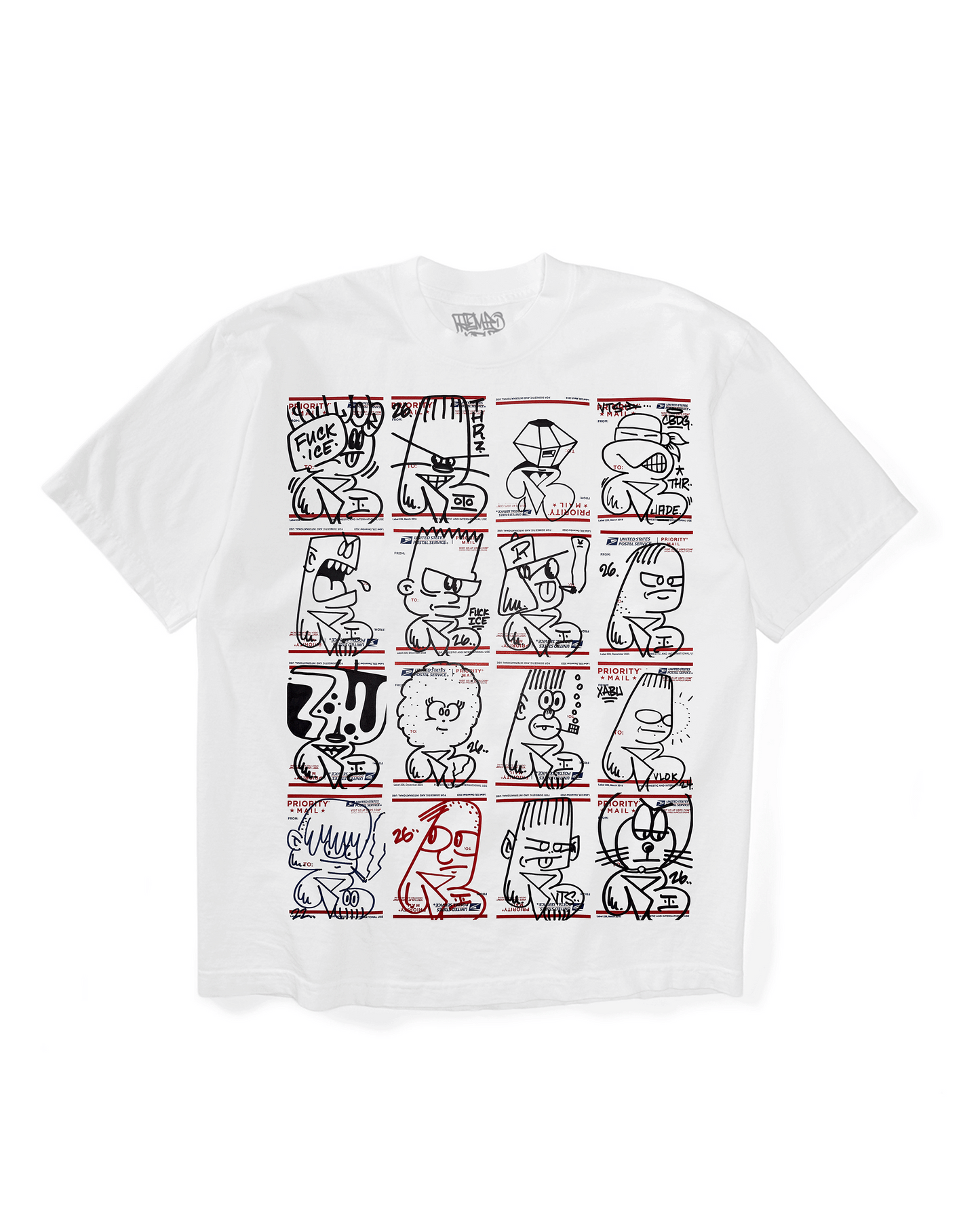 POSTAGE T-SHIRT V2 - (WHITE)