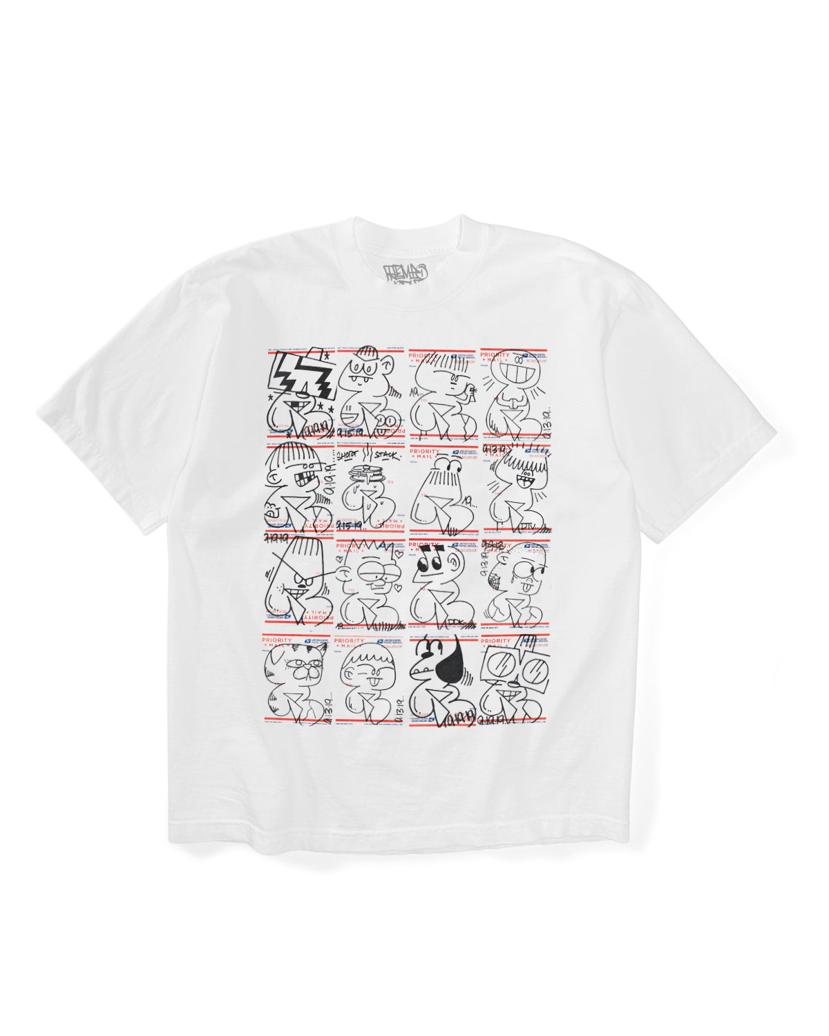 POSTAGE T-SHIRT - (WHITE)